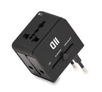 Adaptateur - Multi pays - 2USB 2A - Noir - Universel - Intérieur - Femelle