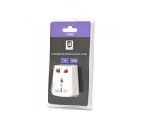 D2 Diffusion Adaptateur multi pays avec 1 USB 1A