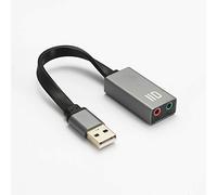 D2 Diffusion Adaptateur USB/Jack Audio + Micro Carton Son Externe Compatible Windows/Mac/Chrome OS Linux, Plug & Play