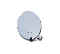 D2 Diffusion Antenne parabolique satellite Ø 80 cm Acier LNB universel Blanche