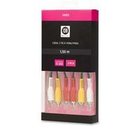 D2 Diffusion Cable audio Jack 3,5mm vers 3x RCA 1,5m M/M (Noir) Noir G