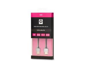 D2 Diffusion Câble HDMI 1.5m, HDMI Type A, Version 1.4, 4K, Full HD 1080p, ARC, Deep Color, xvYCC, Dolby TrueHD, DTS-HD Master, Connecteurs Or 24K