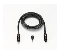 D2 Diffusion Câble optique Toslink Mâle/Mâle 1,5 m HG - plaqués or, tressé, avec adaptateur