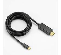 Câble USB-C vers HDMI mâle/mâle compatible avec appareils en USB-C 3.1 et alt DP mode connecteurs or - 2m - noir