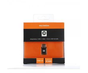 D2 Diffusion D2USBCMICUSBFADP changeur de genre de câble USB 2.0 Type C Micro-USB 2.0 Noir