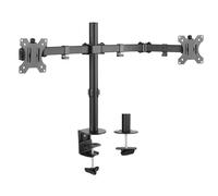 D2 Double Support Ecran PC pour 13"-32" de Construction Robuste Hauteur Ergonomique Rotation à 360° Support de Moniteur Charge Maximal de 8kg par bras - Noir