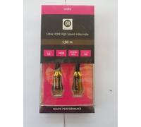 D2 lot de 2 boites de cable hdmi 1.50m fiches or hdr 4k@50 60Hz ultra hd