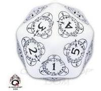 D20 BLANCHE & NOIR COMPTEUR DES NIVEAUX Noir G