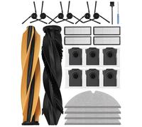 D20 Pro Plus Accessoires pour Dreame D20 Pro Plus Aspirateur Robot, 24 Pièces de Rechange : 2 Rouleaux Principaux, 6 Brosses Latérales, 6 Sacs à Poussière, 4 Filtres HEPA, 4 Lingettes de Lavage