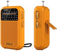D220 Radio Portable FM/AM/SW, Mini Radio à Piles Survie (AA) avec Haute Performance Réception, TransistorRadio pour Cadeau, Famille, Séniors(Orange)