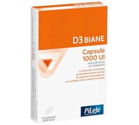 PiLeJe Complément alimentaire D3 Biane 1000 UI - Capsules marines - 30 capsules