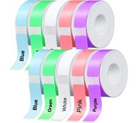 D30 Lot de 10 rouleaux de ruban adhésif pour étiquettes-12x40 mm-Compatible avec imprimante d'étiquettes portable D30-Papier d'impression d'étiquettes adapté pour bureau-160