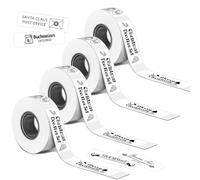 D30 - Lot de 160 rouleaux de ruban adhésif thermique pour étiqueteuse - 12 mm x 40 mm - Recharge de ruban adhésif thermique pour étiqueteuse - Résistant aux intempéries et à la déchirure - Compatible