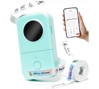 D30 Mini Bluetooth Label Maker-Portable Labelling Machine for iOS and Android Phones,Thermal Label Printer for Home,Office and Small Businesses-Green