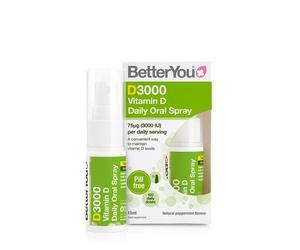 D3000, Spray oral quotidien de vitamine D - 15 ml.