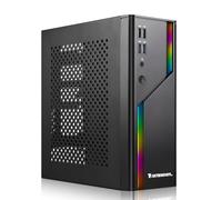 D32R Mini ITX Boîtier ARGB à petit facteur de forme SFF Mini-tour HTPC Panneaux ventilés Châssis d'ordinateur SPCC 0,8 mm Convient pour les cartes mères Mini ITX de 170 x 170 mm Noir