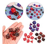 D4 D6 D8 D10 7-Die Pour Trpg Dnd, Accessoire De Jeu De Dés Polyédriques À Paillettes