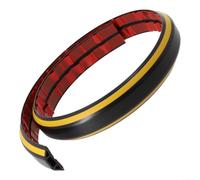 D40 Cache-fil anti-voyage pour bureau, salle de sport et maison 1 m | Base nervurée antidérapante, PVC souple et souple, couleur de sécurité jaune-noir, longueur de 1 m, à la taille désirée