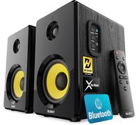 D40X Enceinte Active Amplifiée 70W 2.0 Enceintes Bibliotheques Enceinte Pc Bluetooth Enceintes Monitoring Studio Cônes En Kevlar Jaune Hifi Packs D'Enceintes Pour Platine Vinyle