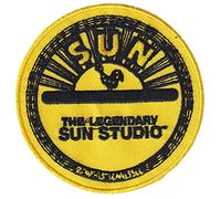 D474 - Ecusson Patch Brodé Thermocollant - Diametre 7,7 cm - Musique Rock Roll Country Studio