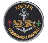D505 - Ecusson Patch Brodé Thermocollant - Diamètre 8 cm - Commando Marine Kieffer Force Spéciale Cos Marine Nationale France