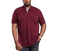 D555 Big & Tall Polo Kaki Core - Homme, bordeaux, XXL Grande taille Taille tall