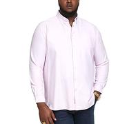 D555 Richard Basic Oxford Chemise à manches longues pour homme en 5 couleurs 2XL à 6XL, rose, 4XL Grande taille