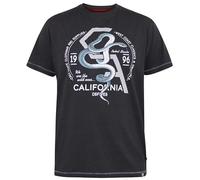 D555 Cortex T-shirt imprimé serpent californien pour homme Noir, Noir , 4XL grand taille tall
