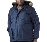 D555 Duke Lovett Parka amovible en fausse fourrure pour homme, bleu marine, 8XL