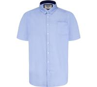 D555 James Basic Oxford Chemise à manches courtes pour homme en 5 couleurs 2XL à 6XL, bleu marine, XXL