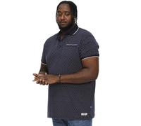 D555 Polo imprimé Darwin AO pour homme grande taille, bleu marine, 7XL
