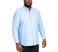 D555 Richard Basic Oxford Chemise à manches longues pour homme 5 couleurs 2XL à 6XL, bleu ciel, XXXXXL