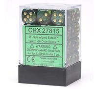 Chessex Dés D6 12 mm Jade doré (36)