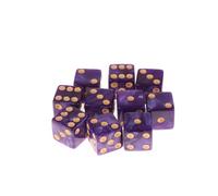 D6 Acrylique dés 16mm, Aventurine Impression, idéal pour Le MDN, RPG, Table Jeux de société et l'enseignement des mathématiques