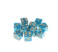 D6 Acrylique dés 16mm, Aventurine Impression, idéal pour Le MDN, RPG, Table Jeux de société et l'enseignement des mathématiques