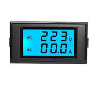 D69-2042 avec CT double affichage voltmètre ampèremètre voiture moto tension compteur de courant AC 80-300V 0-50A 0-100A(Black 0-100A)