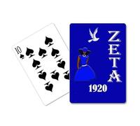 D9 Gifts Cadeau de sororité - Cartes de jeu souvenir, parfait pour les nouveaux membres, les fêtes d'anniversaire, la fête des fondateurs, les sœurs, les événements de service (Zeta)