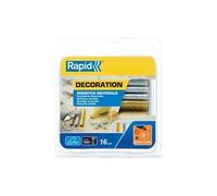 Rapid, 40108463, Bâtons de colle thermofusible, Couleur, argent et or pailletés, Ovale, Longueur 94mm, 125g