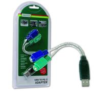 [DA-70118] Digitus Câble adaptateur USB A-mâle 2 x PS/2 Ports