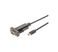 Digitus Adaptateur série USB-C 2.0 DA-70166 – RS232 (DSUB 9M) FTDI 1 m
