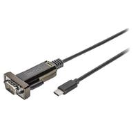 DA-70166 Adaptateur USB-RS232 D-Sub 9pin Mâle,USB C-Mâle 1m DIGITUS