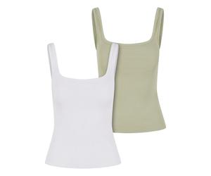 DÃ©bardeur Ã col large femme Urban Classics (x2) Blanc 5XL