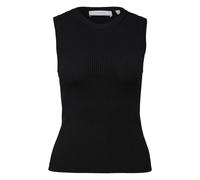 DÃ©bardeur ajustÃ© en maille cÃŽtelÃ©e fine femme COMMA Noir 42