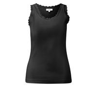 DÃ©bardeur avec bordure en dentelle femme s.Oliver Noir 32