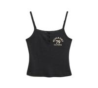 Superdry Athletic Embroider Button Sleeveless T-shirt Noir 2XS Femme