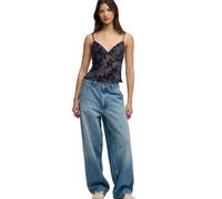 DÃ©bardeur caraco en mesh floquÃ© femme Superdry Bleu M