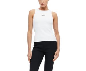 DÃ©bardeur cÃŽtelÃ© avec logo brodÃ© femme COMMA Blanc 46