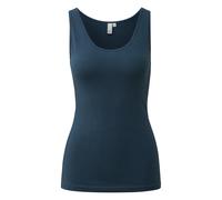 DÃ©bardeur col rond en jersey de coton femme QS Bleu XS