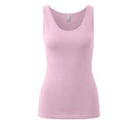 DÃ©bardeur col rond en jersey de coton femme QS Rose XS