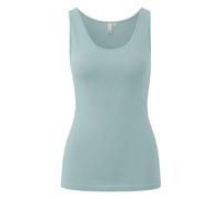 DÃ©bardeur col rond en jersey de coton femme QS Turquoise S